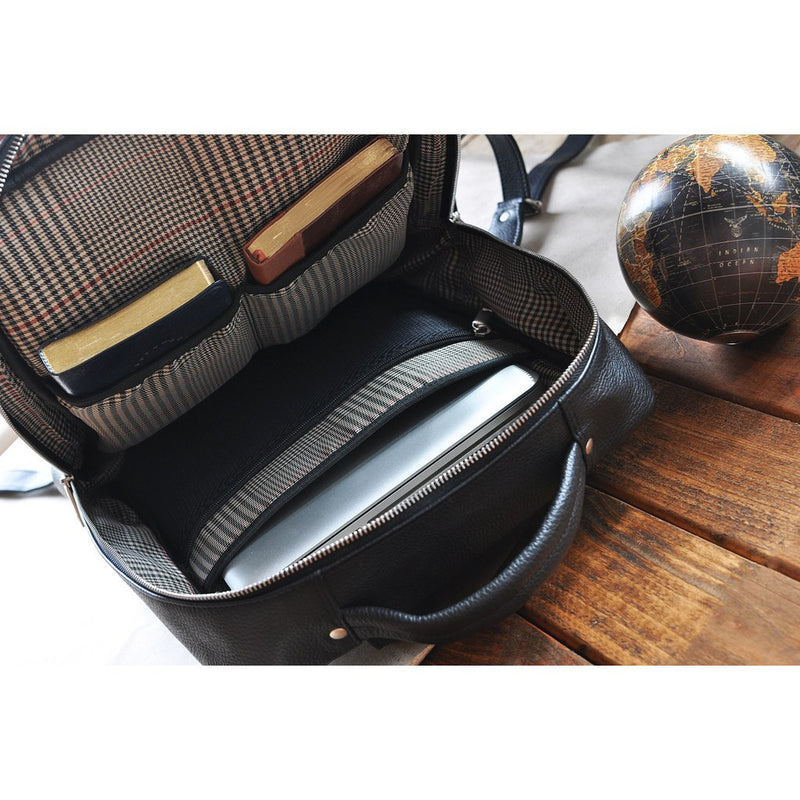 Kiko Leather Pebble 13 Laptop Backpack | Black 602