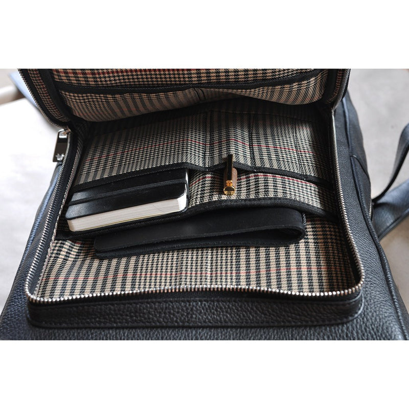 Kiko Leather Pebble 13 Laptop Backpack | Black 602