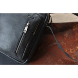 Kiko Leather Messenger Bag | Black 603