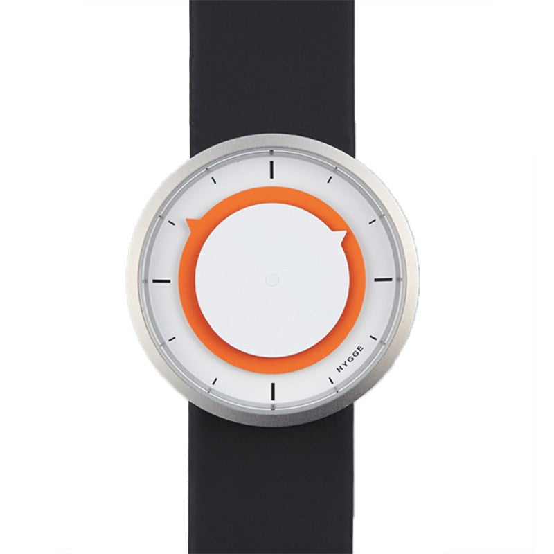 Hygge 3012 Series White/Orange Watch | Leather