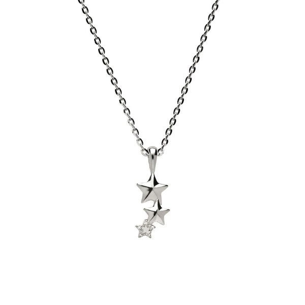 Awe Inspired Triple Star Charm Necklace | Standard Cable Chain