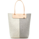 Graf Lantz Aiko Petite Tote Bag | Granite & Heather White Felt / Natural Leather 6226Gnt