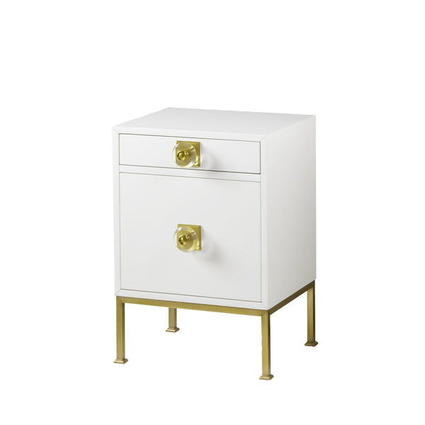Sonder Living Formal Nightstand | White Lacquer