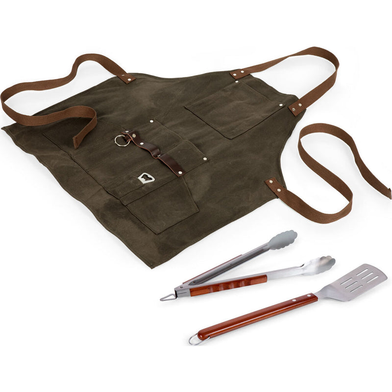 Picnic Time Legacy BBQ Apron w/ Tools & Bottle Opener