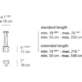 Artemide Logico Micro Suspension Single Max Ceiling Light | 60W E12 120V Grey/White