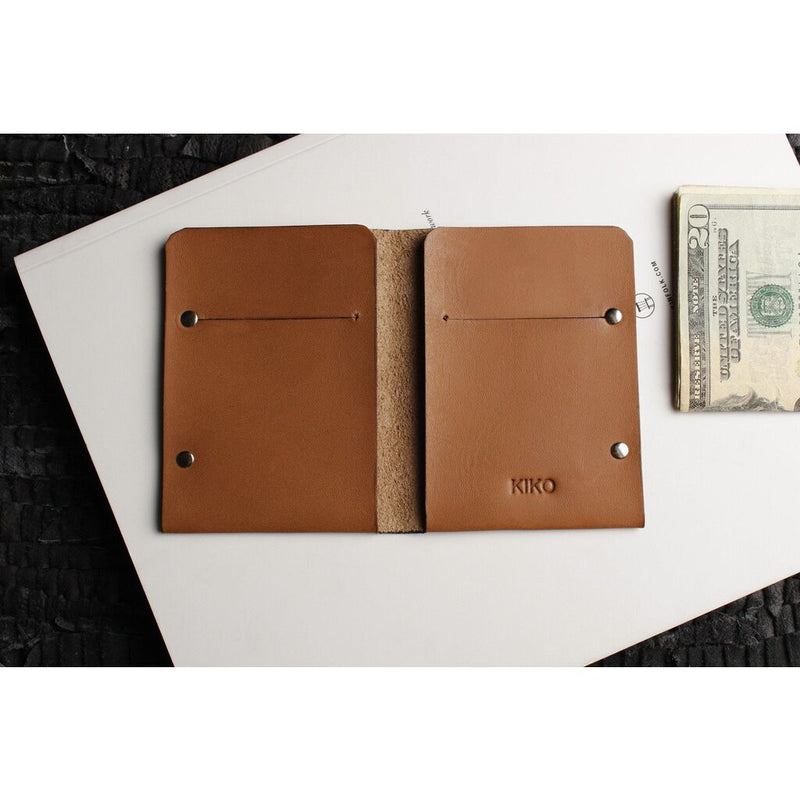 Kiko Leather Unstitched Leather Twofold Wallet