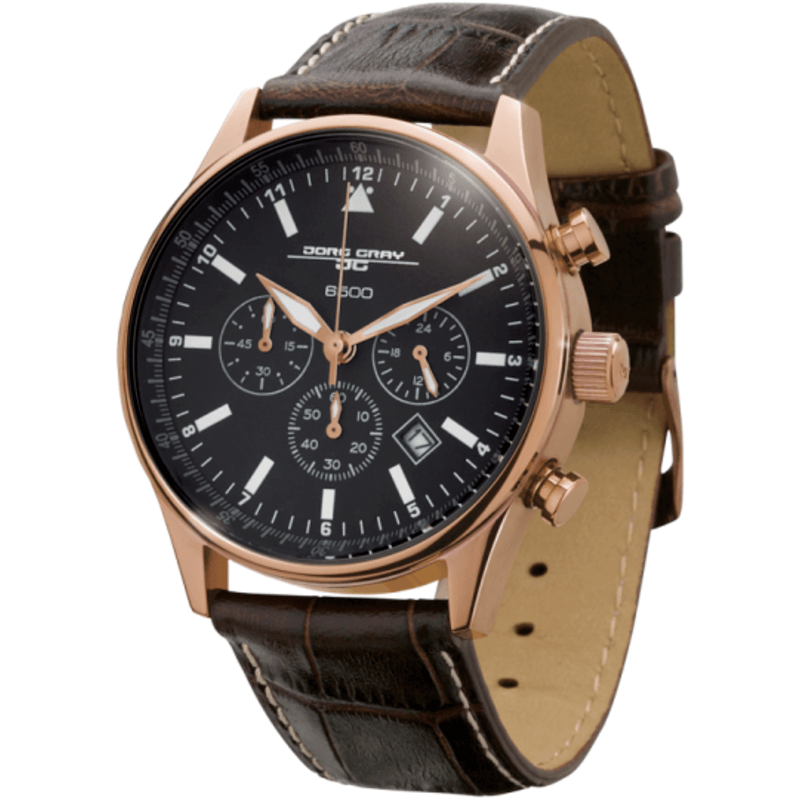 Jorg Gray JG6500-51 Black Chronograph Men's Watch | Leather