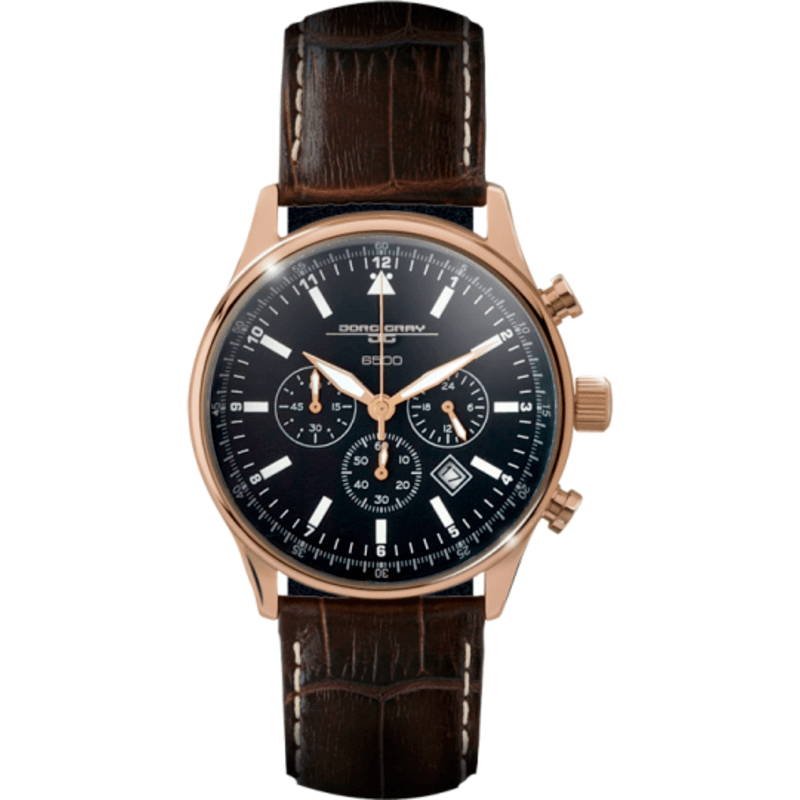 Jorg Gray JG6500-51 Black Chronograph Men's Watch | Leather