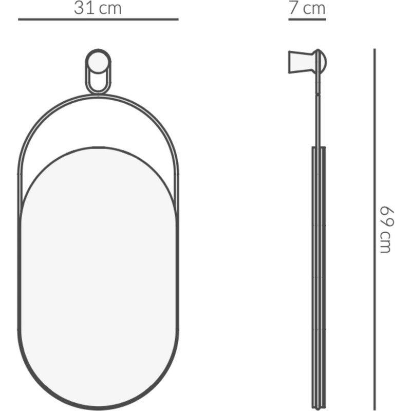 Nomon Espejo Eslabon walnut Mirror