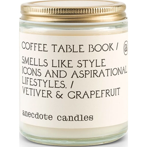 Anecdote Candles Glass Jar Candle |  Coffee Table Book 7.8 oz