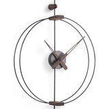 Nomon Micro Barcelona T Wall Clock | Glassfibre/Brass/Walnut