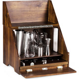 Picnic Time Legacy Madison Acacia Tabletop Bar Set
