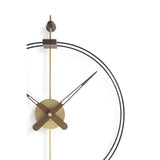 Nomon Micro Barcelona G Wall Clock | Glassfibre/Brass/Walnut