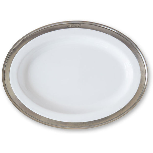 Match Convivio Oval Serving Platter, X-Small | White