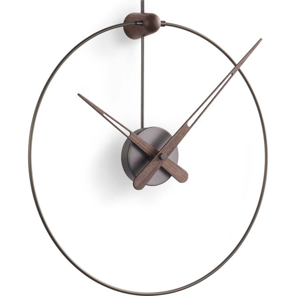 Nomon Micro Anda T Wall Clock | Graphite/Walnut