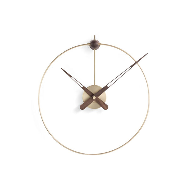 Nomon Micro Anda G Wall Clock | Brass/Walnut