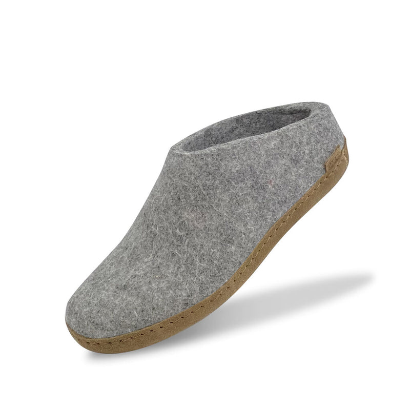 Glerups The Slip-On with Leather Sole | Grey