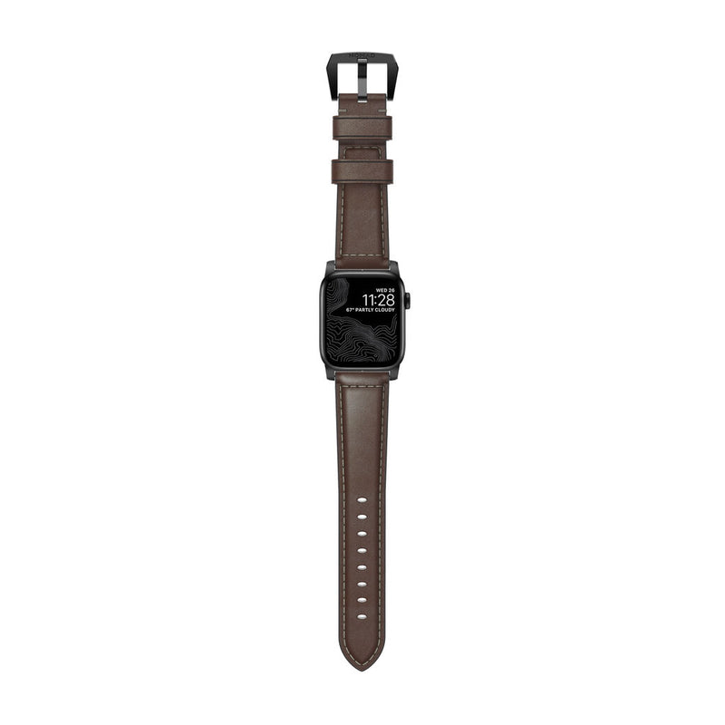 Nomad Traditional Apple Watch Strap | Rustic Brown/Black Hardware