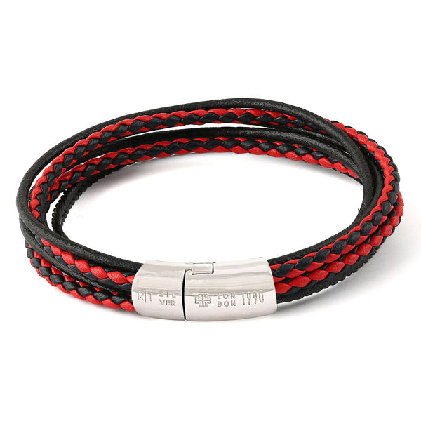 Tateossian Multi-Strand Cobra Bracelet | Red