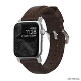 Nomad Traditional Apple Watch Strap | Rustic Brown/Silver Hardware