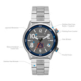 Columbia Collegiate Outbacker Auburn Tigers Men's Analog Watch | Stainless Steel Bracelet