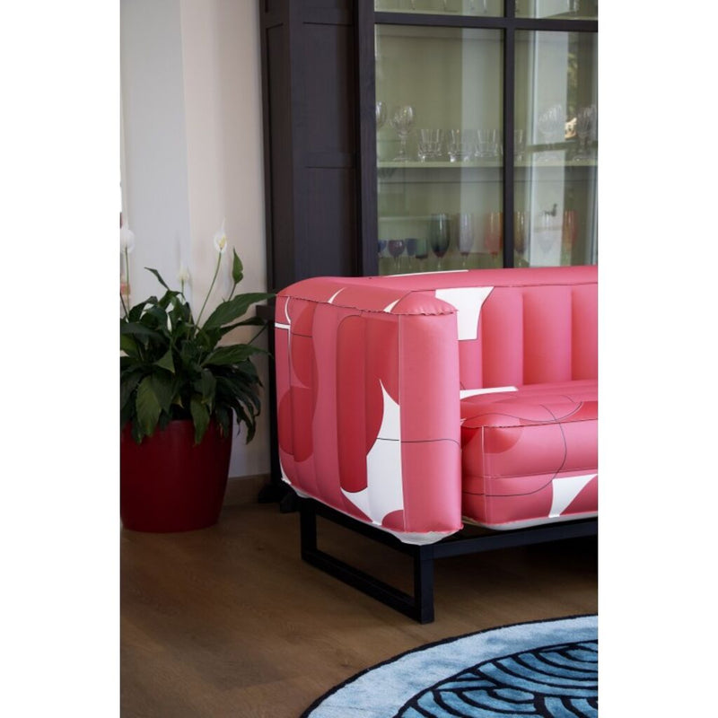 MOJOW Furniture | Yomi Oxygen Sofa | Black Aluminum Frame | Pink, White, Red