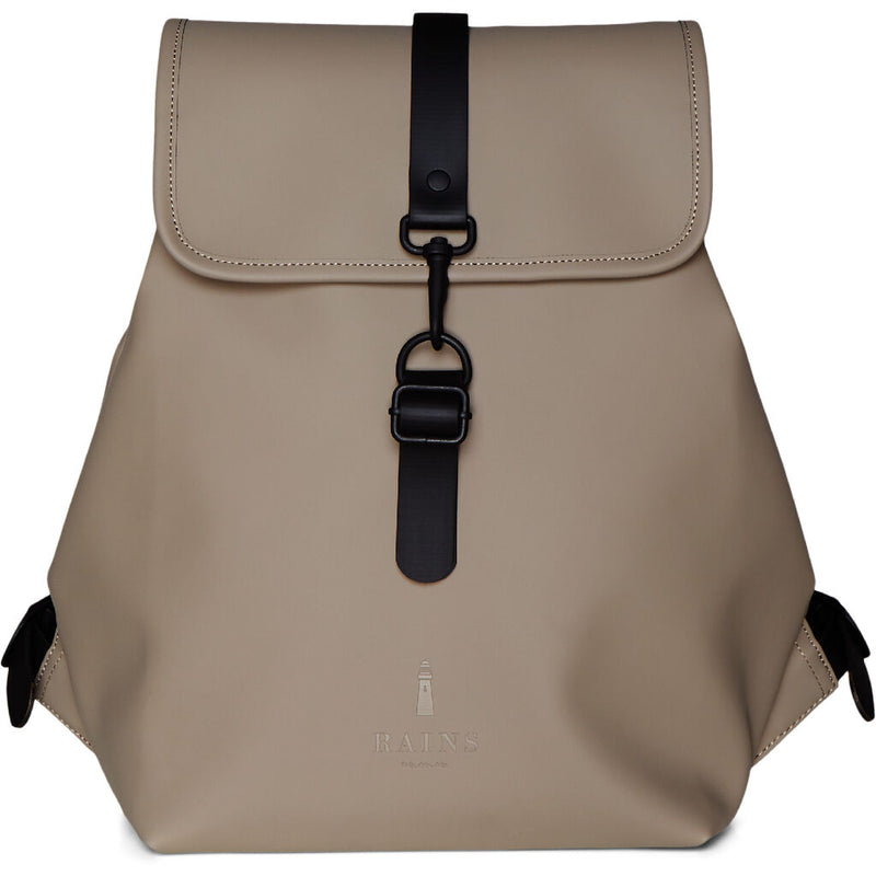 rains taupe backpack for Women and Men - Fits 15" Laptop - Water Resistant Rucksack ready elements Rains Trail Mountaineer Rolltop W3