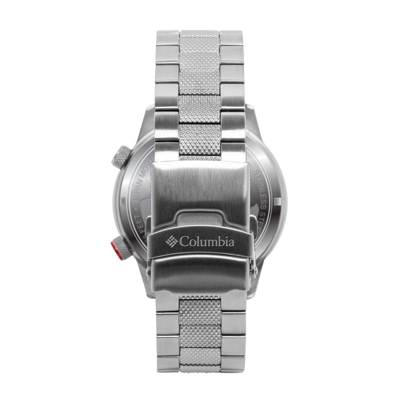 Columbia Outbacker White 3-Hand Date Men's Lifestyle Analog Watch | Stainless Steel Bracelet