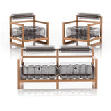 Mojow Yoko 3 Piece Living Room & Garden Set | Wooden Frame