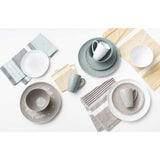 Zestt Sculptured Dishware Mug Set of 4 | Gray