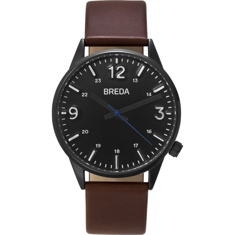 Breda Watches Slate Watch | Gunmetal/Brown 7017b