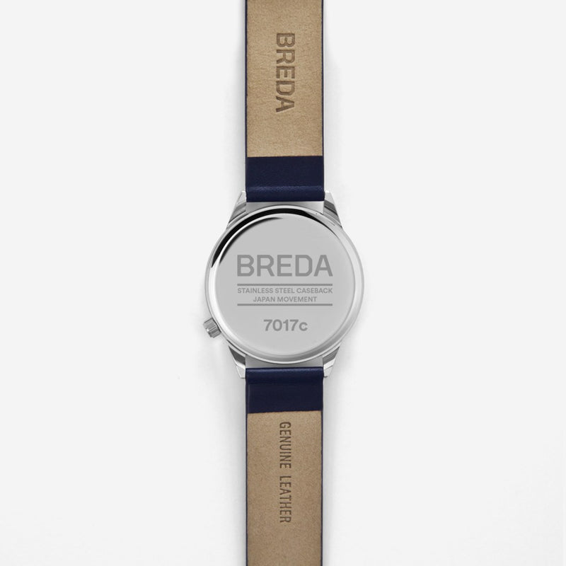 Breda Watches Slate Watch | Silver/Navy 7017c