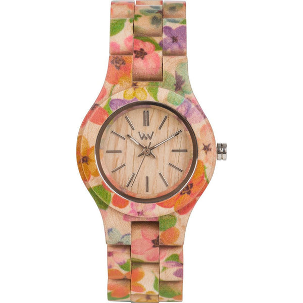 WeWood Criss Flower Maple Wood Watch | Beige WCFLBE