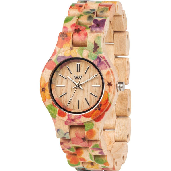 WeWood Criss Flower Maple Wood Watch | Beige WCFLBE