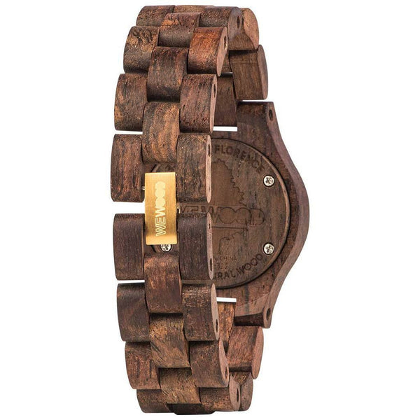 WeWood Criss Metal/Indian Rosewood Watch | Chocolate/Gold - WCMBCGO