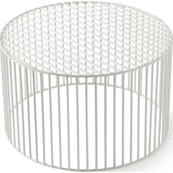 Atipico Tamburo Large Rounded Coffee Table | Signal White 7025