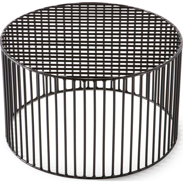 Atipico Tamburo Large Rounded Coffee Table | Jet Black 7026