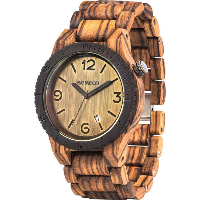 WeWood Alpha Zebrano Wood Watch | Zebra Wood