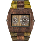 WeWood Jupiter Rosewood/Guaiaco Wood Watch | Chocolate/Army