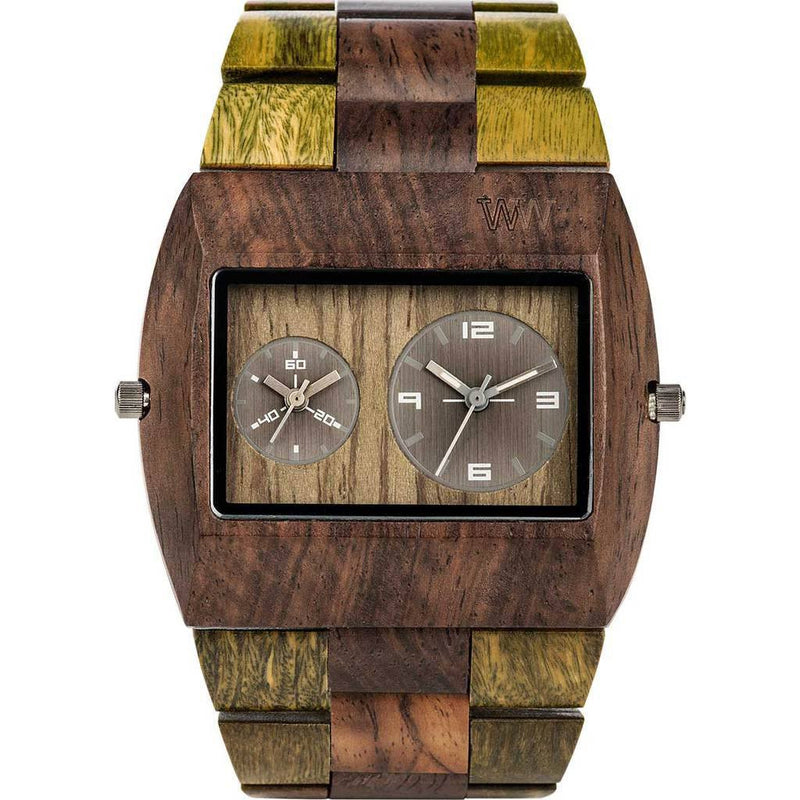 WeWood Jupiter Rosewood/Guaiaco Wood Watch | Chocolate/Army