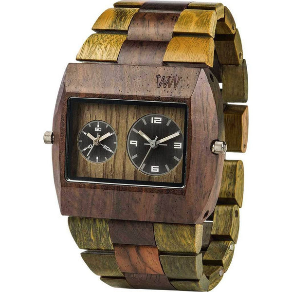 WeWood Jupiter Rosewood/Guaiaco Wood Watch | Chocolate/Army