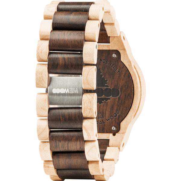 WeWood Kappa Bicolor Indian Rosewood/Maple Wood Watch | Choco Crema WKCHCR