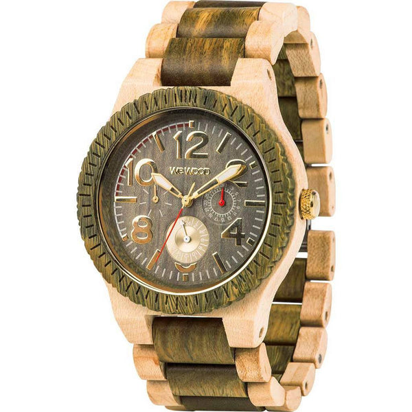 WeWood Kardo Guaiaco/Maple Wood Watch | Army/Beige