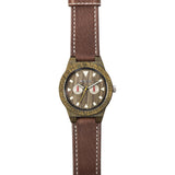 WeWood Leo Leather US Army Wood Watch | Brown WLLAUS