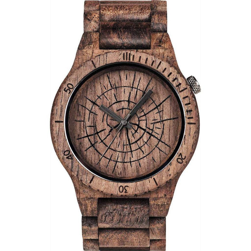 WeWood Allium Mica Rosewood Rough Wood Watch | Chocolate