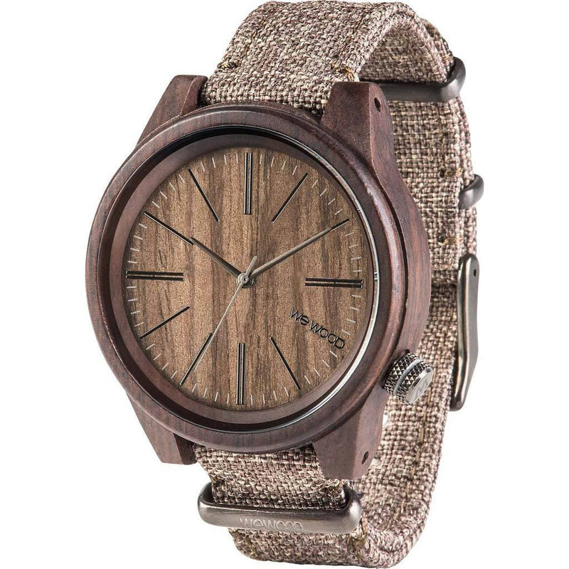 WeWood Torpedo Indian Rosewood Watch | Chocolate/Linen Wtchln