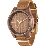 WeWood Torpedo Nut Wood Watch | Walnut/Leather Wtlhnt
