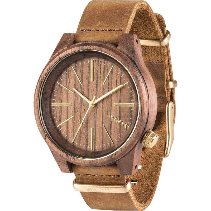 WeWood Torpedo Nut Wood Watch | Walnut/Leather Wtlhnt