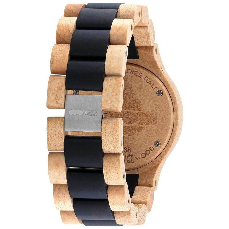 WeWood Date Metal/Maple Wood Watch | Beige/Black -  WDMBBL