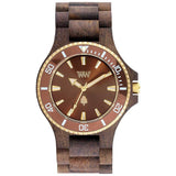 WeWood Date Rough Metal/Indian Rosewood | Chocolate/Brown - WDMBCHR